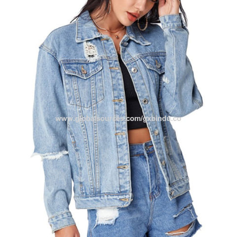 torn jean jacket