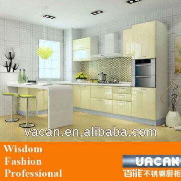 Modular Flat Pack Kitchen Cabinet After Seven Times Gloss Finish