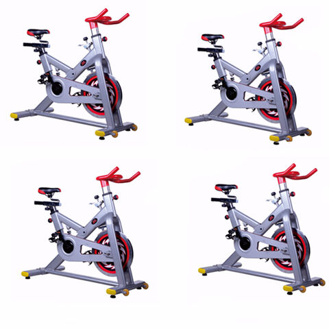 cycling equipment in gym