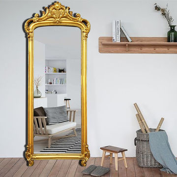 China Retro Gold Wall Mounted Home Decor Mirror Antique European Style Baroque Full Length Floor On Global Sources Retro Gold Wall Mirror Antique, Baroque Gold Floor Mirror