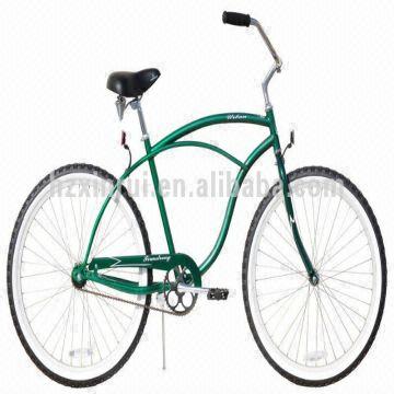 dark green cruiser bike