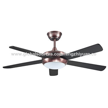 China 52 56 Ceiling Fan Led Light Glass Shade 5 Blades