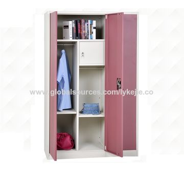 Hot Selling Steel Or Iron Wardrobe Design With 3 Door For Bedroom