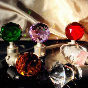 Decorative Faceted Ball Crystal Curtain Rod Finials Decoration Global Sources - Crystal Ball Curtain Rod Finials