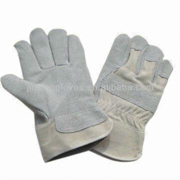 cow split leather gloves