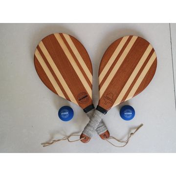 Nice wood beach tennis racket/beach paddle /beach bat set | Global Sources