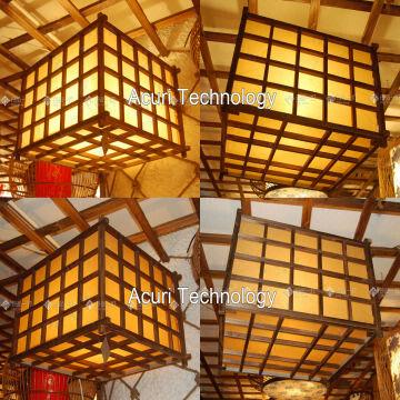 Japanese Style Grid Ceiling Lamp Night Light Bamboo Light