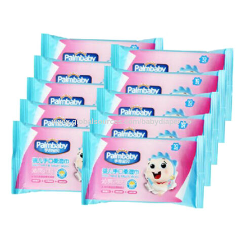 10-piece small pack baby wet wipes 