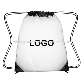 clear mesh drawstring bags