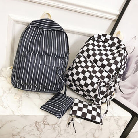 striped backpack purse