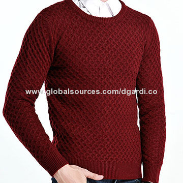 waffle knit jumper mens