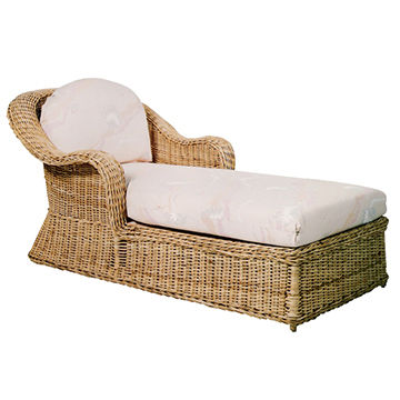 Round Wicker Patio Rattan Outdoor, Wicker Outdoor Chaise Lounge
