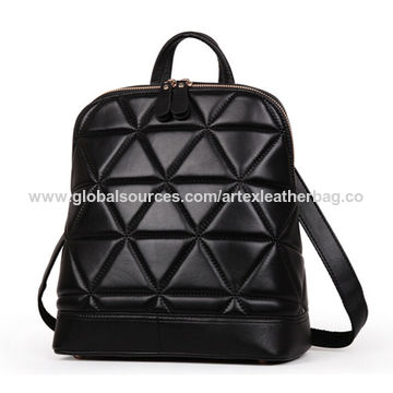 large faux leather backpack