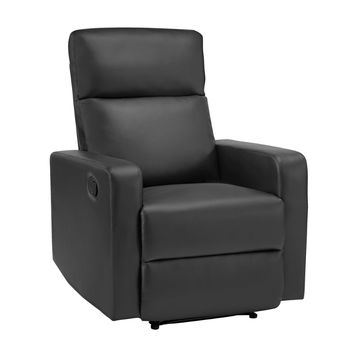Pu Leather Recliner Chair Home Theater, Modern Black Leather Recliner Chair
