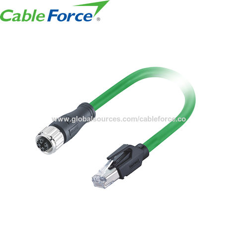 M12 to RJ45 Bulkhead Adapter 8 Pin A Code M8 Male to RJ45 Socket