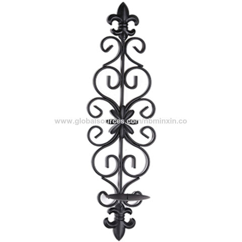 wrought iron wall candle holders