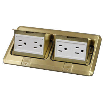 Brass Double Floor Outlet Box Ul Listed Decora Receptacle 125v