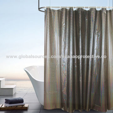 3d Laser Bath Waterproof Eva Shiny, Shiny Shower Curtain