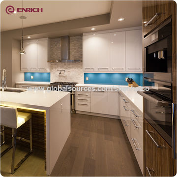 Apartment Project Melamine Kitchen Cabinet Supplier Wholesale Mdf