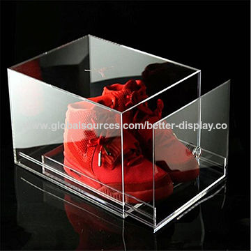 plastic drop front shoe box