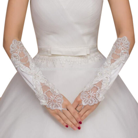 girls wedding gloves