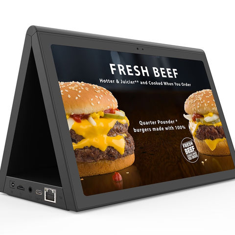 China Desktop android tablet advertising players Front carema 5MP 10 ...