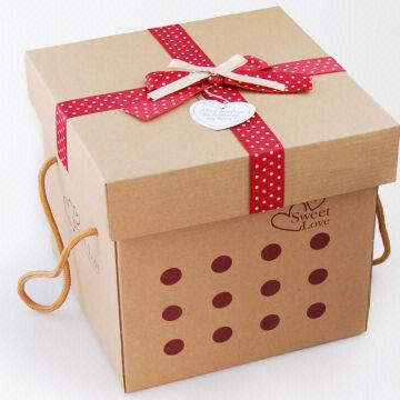 red bow kraft paper