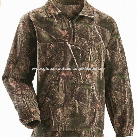 quarter zip camo pullover