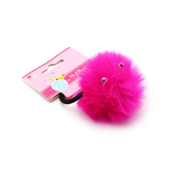 China Unique Fuzzy Plush Elastic Hair Bands Ball Hair From Jinhua