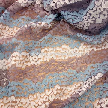 coloured lace fabric