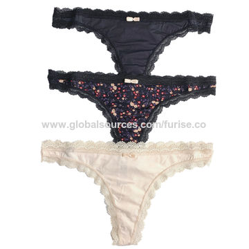 Ladies 5 Pack Floral G String High Waisted Mesh Multi Pack Thongs