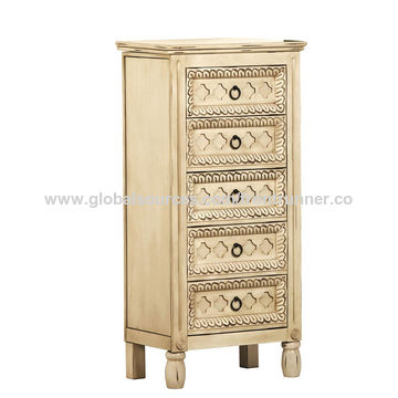 China Antique Ivory Jewelry Armoire With Mirror And Chest For Accessories Wooden Cabinets On Global Sources Cabinet Armoires Chest Wooden Jewelry Armoires, Wood Jewelry Armoire