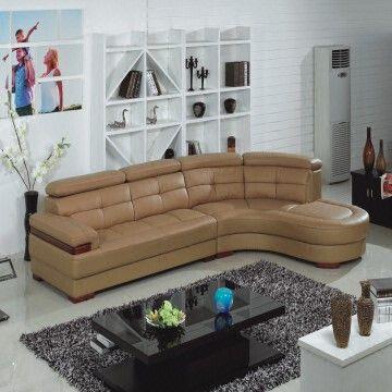 Modern Leather Sofa Moder Fabric, Sectional Sofa Leather And Fabric