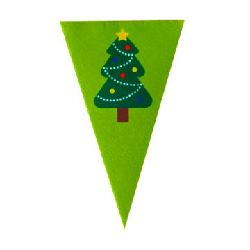 Xmas Christmas Tree Decoration Hang Flag And Pennant Banner