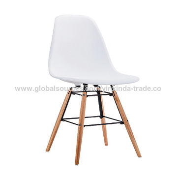 Plastic Chair With Wood Legs  - This Item Is Sold As A Set Of Two, And Assembly Is Required.