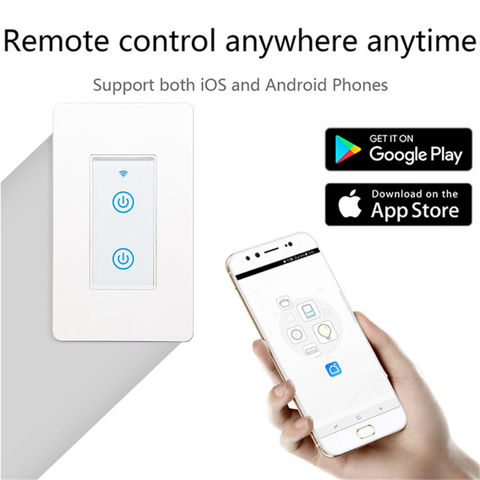 China Us Style Smart Touch Switch With Wifi Remote Control Amazon Alexa Google Home Voice Control On Global Sources Wifi Touch Switch Voice Control Switch Smart Home Switch