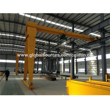 8t Rail Mounted Semi Gantry Crane With Remote Control With Single