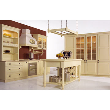 Cream Colour Solid Wood Kitchen Cabinet Global Sources