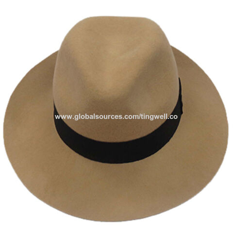 Quality Gents Cowboy Style Fedora Hat with Wide RIBON Band 100/% Wool