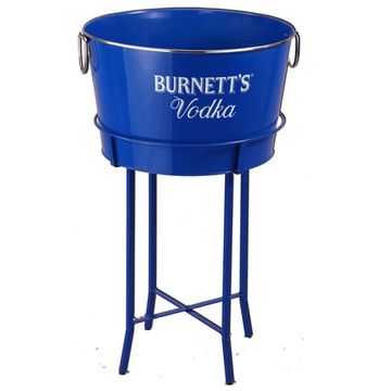 Large Oval Metal Beer Bucket With Stand Party Tub Ice Bucket With S S Rim And Moving Handles Global Sources