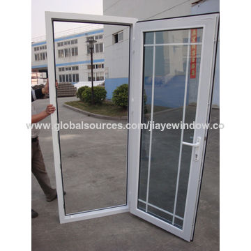 China Simple Cheap Price Upvc Double Doors From Qingdao Wholesaler