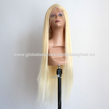long bleach blonde wig