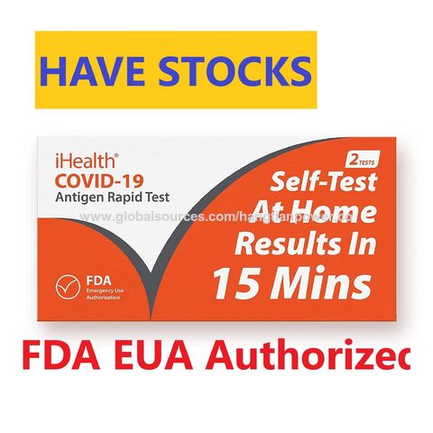 China IHealth FDA EUA Authorized Cov Antigen Rapid Test OTC at-Home ...