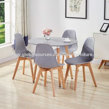 China Whole Plastic Chairs, Modern Round Dining Table Set For 4