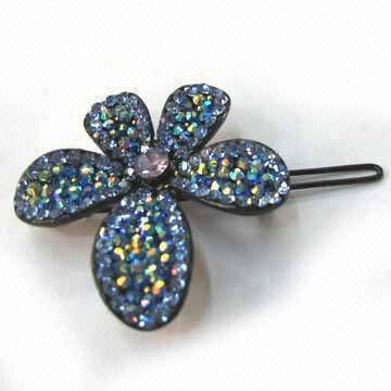 hair clips with stones