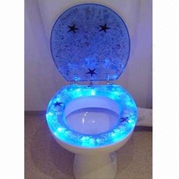 Transparent Polyresin Toilet Seat with LED Lamps | Global Sources