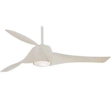 Minkaaire Artemis 3 Blade 58 Ceiling Fan Light Wall Control And