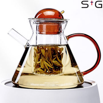 China Gift Brewing Clear, Glass Teapot And Warmer Set