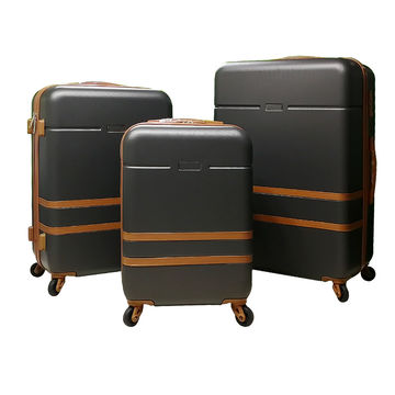 China Customized Abs Hard Luggage Bag From Shanghai Trading Company Whole 3pcs Abs Wheeled Trolley Case Luggage Bags Set