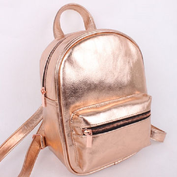 small rose gold backpack